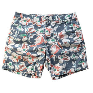 Bonobos Mens 36 Stretch Washed Chino Shorts Slim 7in Blue Floral Print